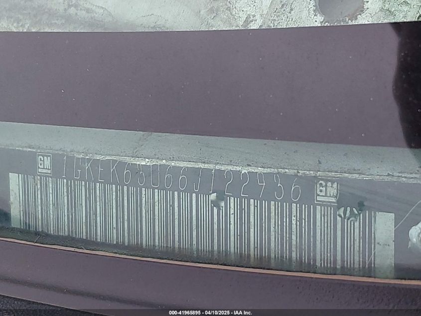 2006 GMC Yukon Denali VIN: 1GKEK63U66J122936 Lot: 41965895