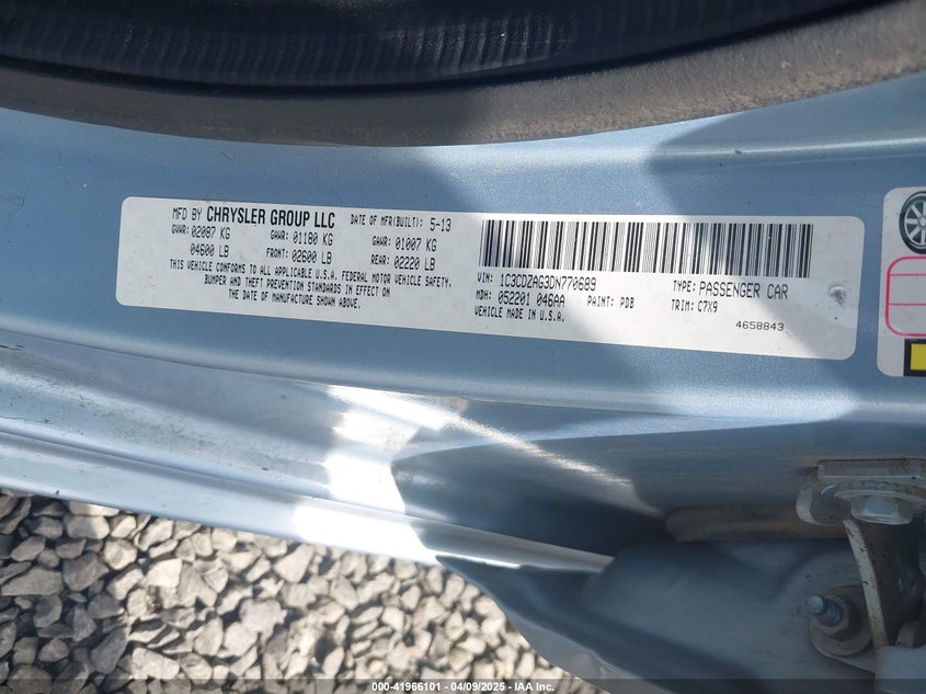 2013 DODGE AVENGER SE V6 - 1C3CDZAG3DN770689