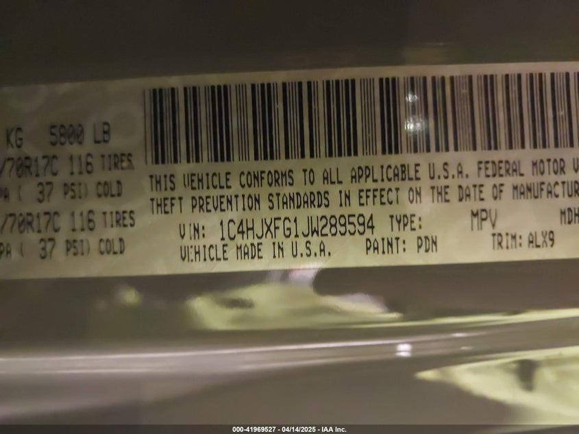 2018 JEEP WRANGLER UNLIMITED RUBICON 4X4 - 1C4HJXFG1JW289594