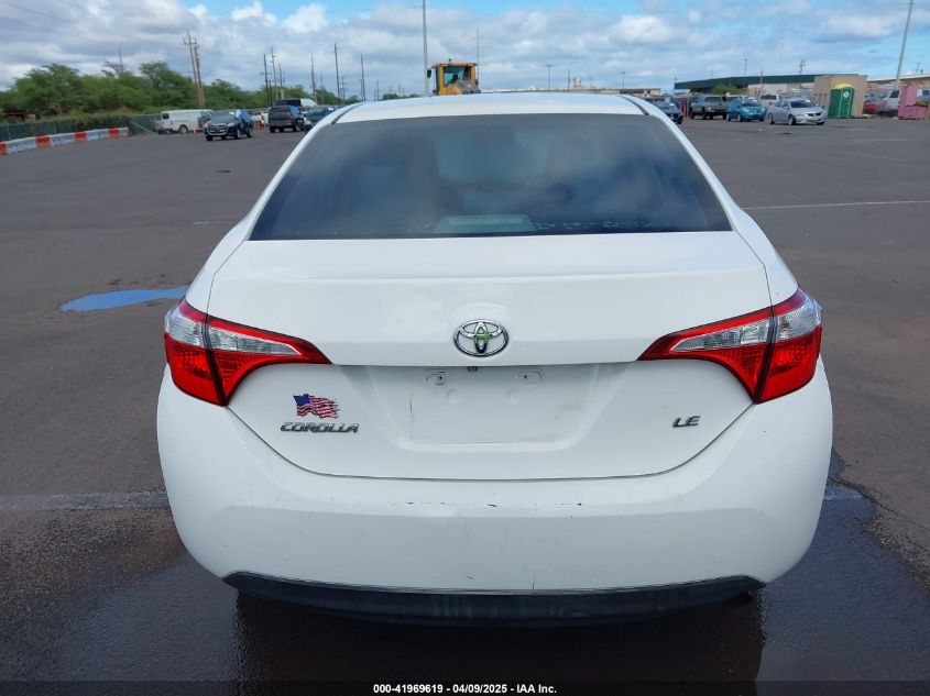 2016 Toyota Corolla Le VIN: 5YFBURHE6GP405281 Lot: 41969619