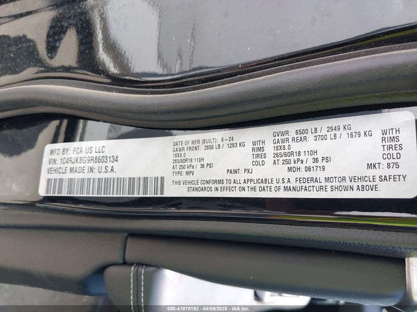 2024 JEEP GRAND CHEROKEE L LIMITED 4X4 - 1C4RJKBG9R8603134