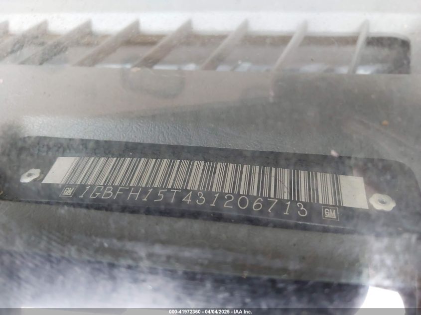 2003 Chevrolet Express Upfitter VIN: 1GBFH15T431206713 Lot: 41972360