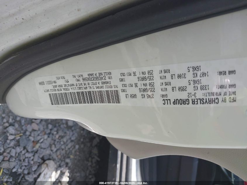 2012 Dodge Grand Caravan Se/Avp VIN: 2C4RDGBG9C0302606 Lot: 41972726