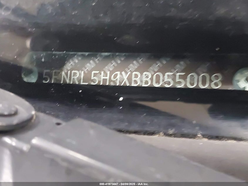 2011 Honda Odyssey Touring/Touring Elite VIN: 5FNRL5H9XBB055008 Lot: 41973447