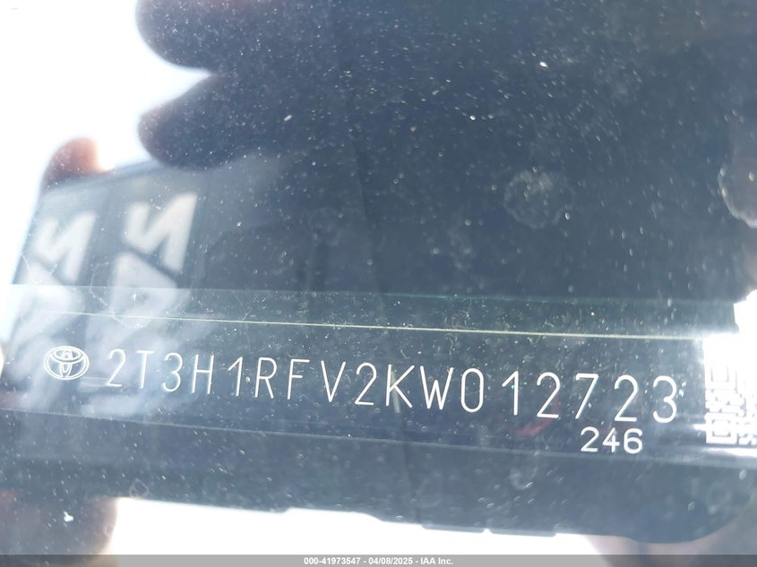 2019 TOYOTA RAV4 LE - 2T3H1RFV2KW012723