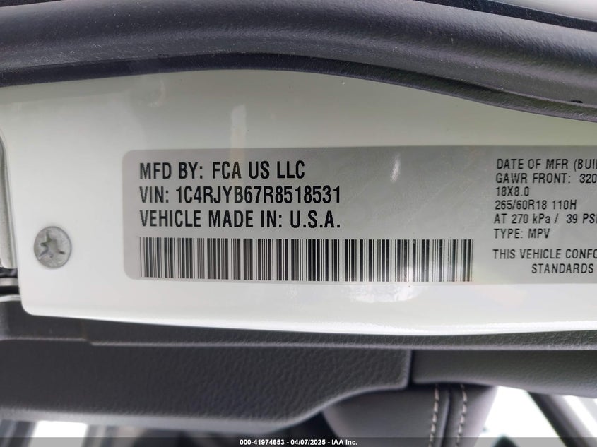 2024 JEEP GRAND CHEROKEE 4XE VIN: 1C4RJYB67R8518531