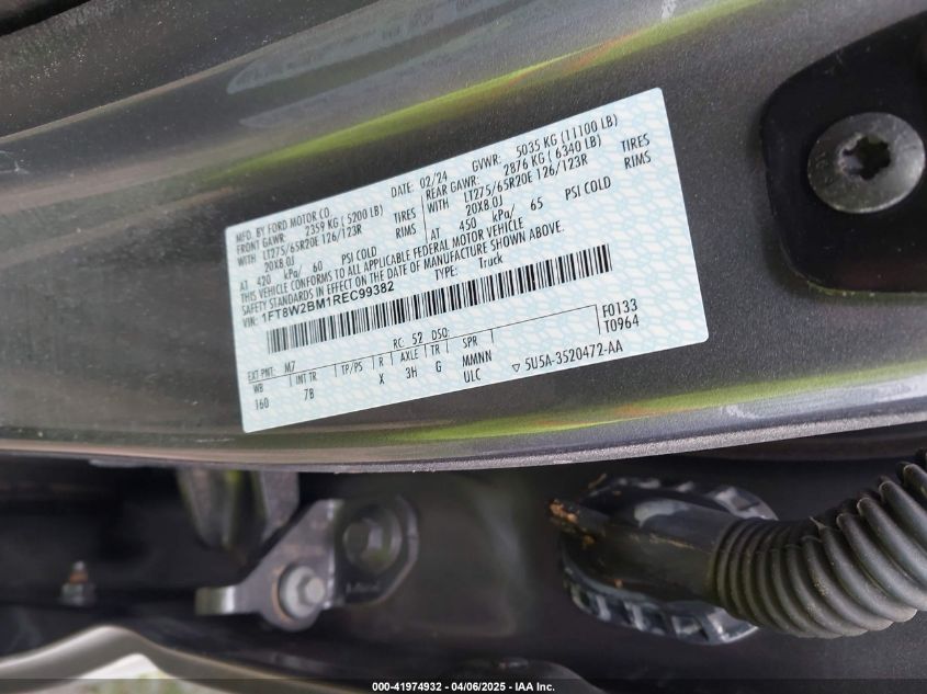 2024 Ford F-250 - 1FT8W2BM1REC99382