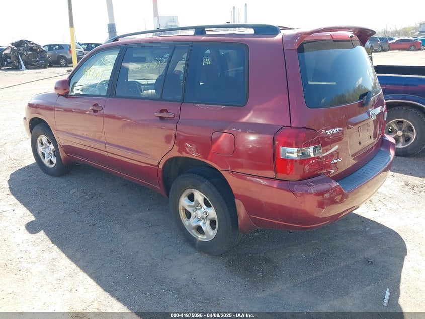 2007 TOYOTA HIGHLANDER VIN: JTEHD21A070046184