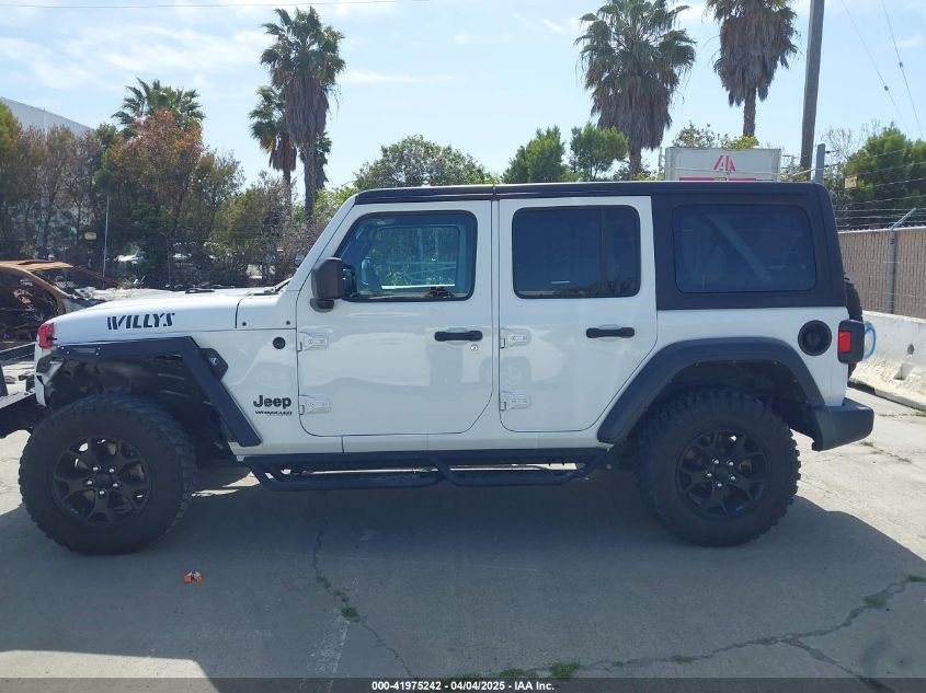 2022 Jeep Wrangler Unlimited Willys Sport 4X4 VIN: 1C4HJXDG7NW144634 Lot: 41975242