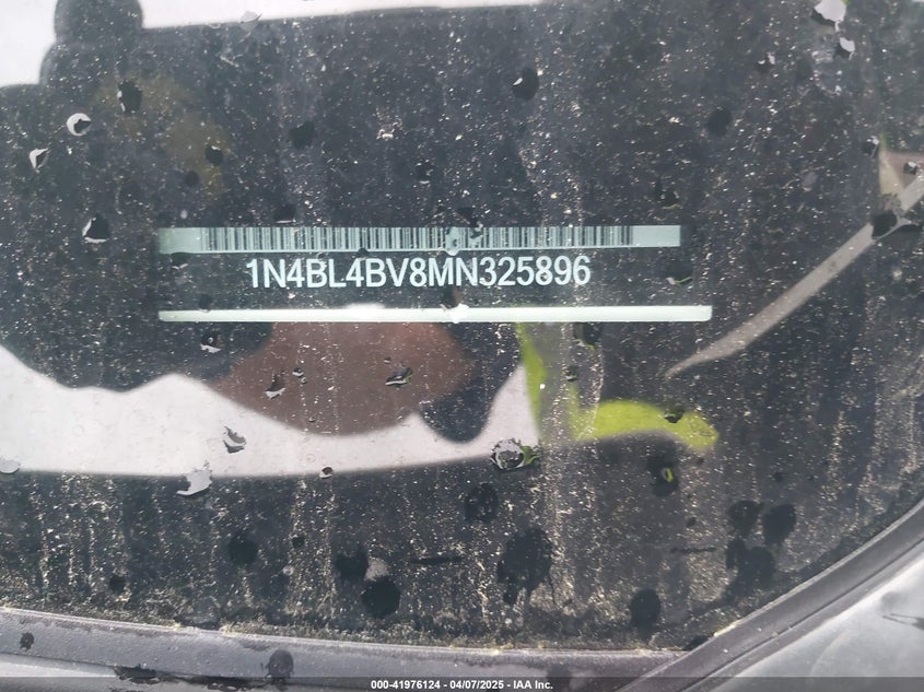 2021 NISSAN ALTIMA VIN: 1N4BL4BV8MN325896