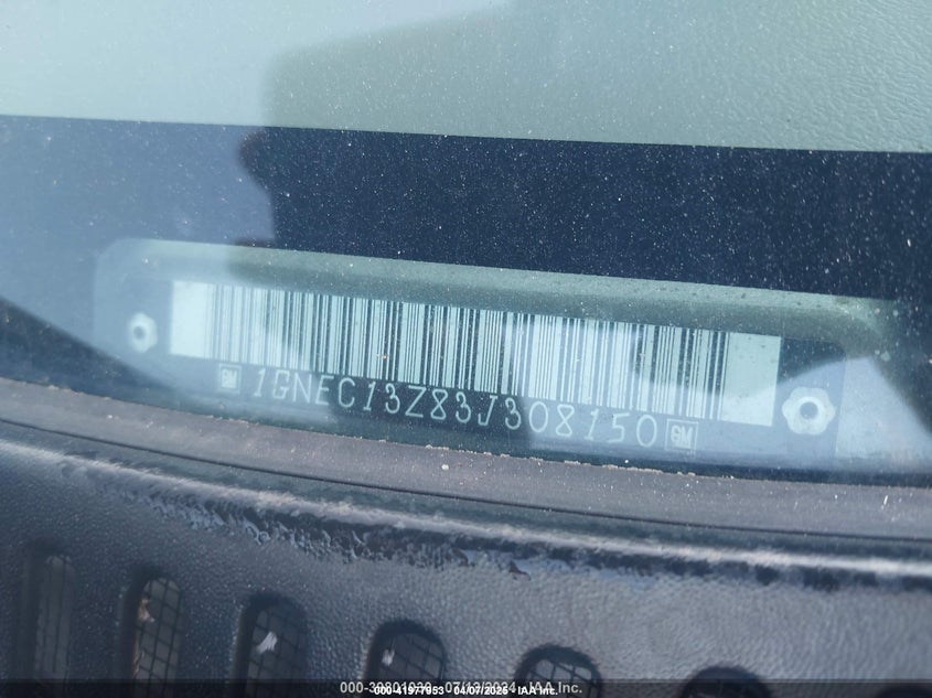 2003 Chevrolet Tahoe Lt VIN: 1GNEC13Z83J308150 Lot: 41977953