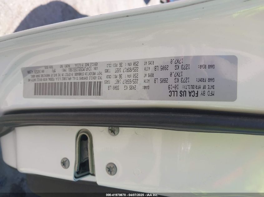 2020 Jeep Cherokee Latitude VIN: 1C4PJMCBILD551981 Lot: 41978678