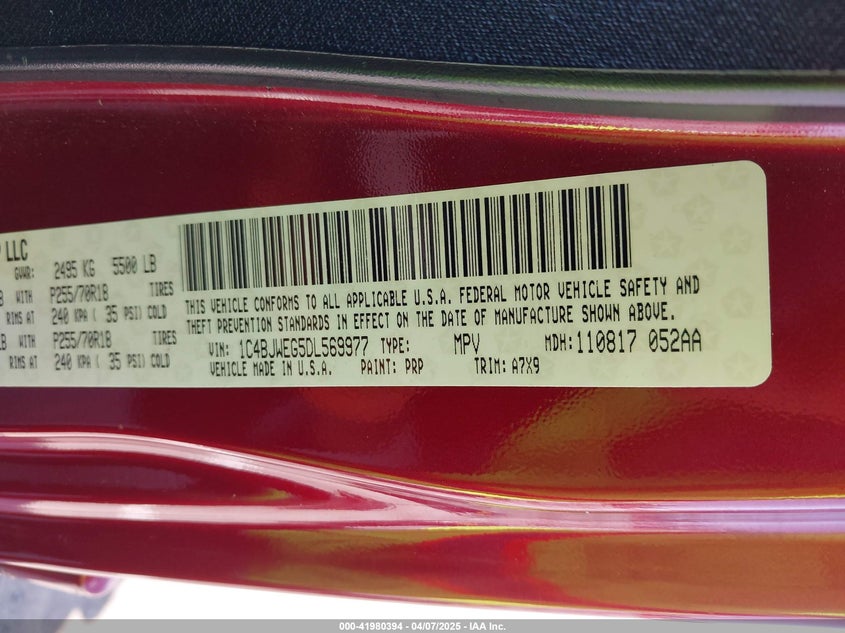 2013 JEEP WRANGLER UNLIMITED SAHARA - 1C4BJWEG5DL569977