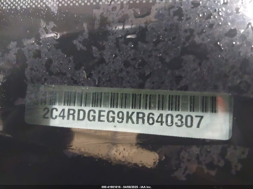 2019 DODGE GRAND CARAVAN GT - 2C4RDGEG9KR640307