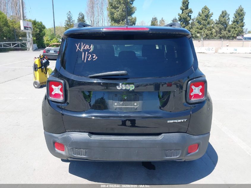 2017 Jeep Renegade Sport Fwd VIN: ZACCJAABXHPF58539 Lot: 41982544