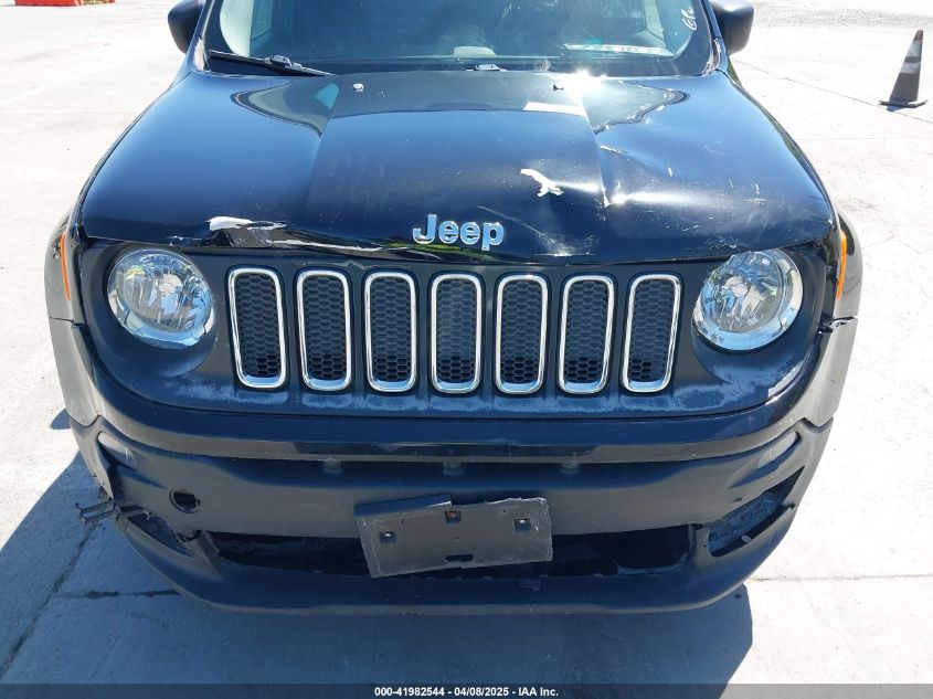 2017 Jeep Renegade Sport Fwd VIN: ZACCJAABXHPF58539 Lot: 41982544