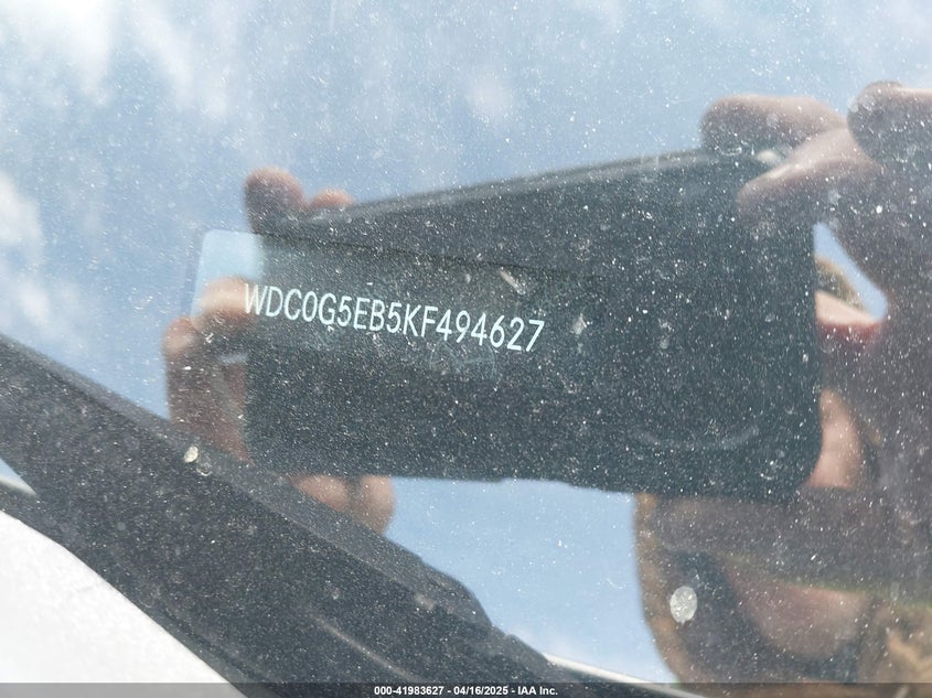 2019 MERCEDES-BENZ GLC 350E 4MATIC - WDC0G5EB5KF494627