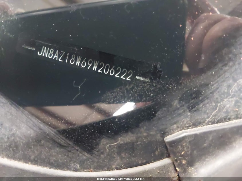 2009 Nissan Murano Le VIN: JN8AZ18W69W206222 Lot: 41984462