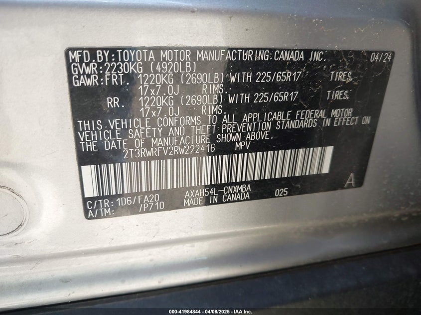 2024 TOYOTA RAV4 HYBRID XLE - 2T3RWRFV2RW222416