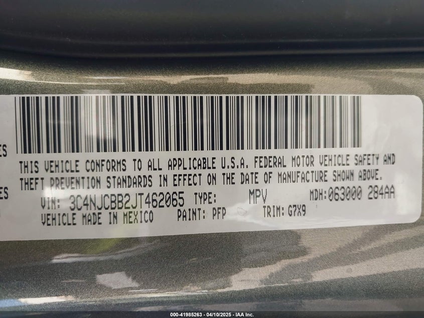 2018 JEEP COMPASS LATITUDE FWD - 3C4NJCBB2JT462065