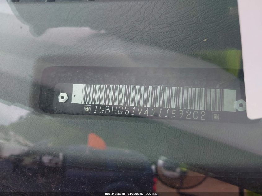 2005 Chevrolet Express Cutaway VIN: 1GBHG31V451159202 Lot: 41986028