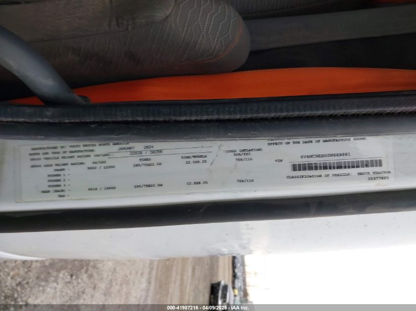 2025 Volvo Vnl VIN: 4V4NC9EH0SN669881 Lot: 41987216