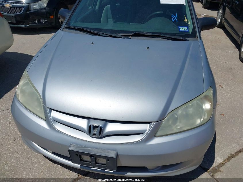 2005 Honda Civic Vp VIN: 2HGES16395H550096 Lot: 41987532