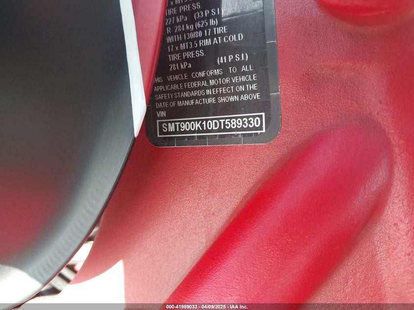 2013 TRIUMPH MOTORCYCLE BONNEVILLE - SMT900K10DT589330