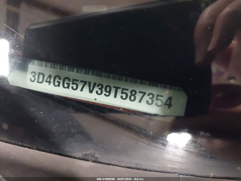 2009 Dodge Journey Sxt VIN: 3D4GG57V39T587354 Lot: 41989290