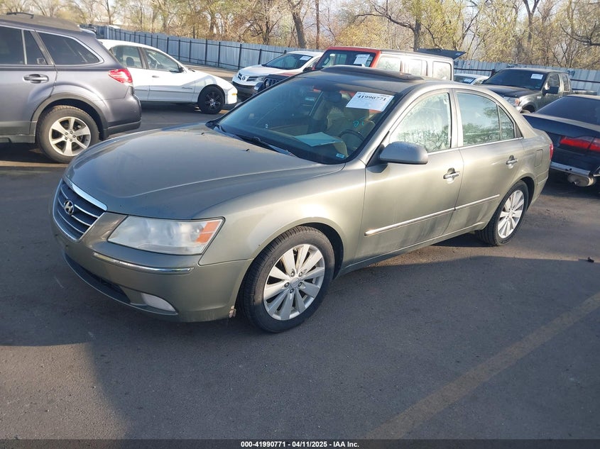 2009 Hyundai Sonata Limited V6 green sedan gasoline 5NPEU46F79H427463 photo #3