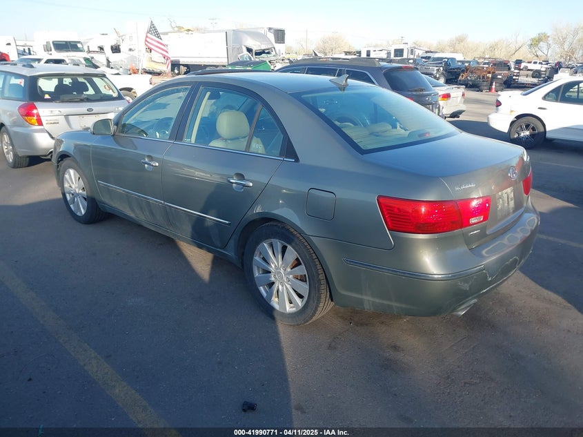 2009 Hyundai Sonata Limited V6 green sedan gasoline 5NPEU46F79H427463 photo #4