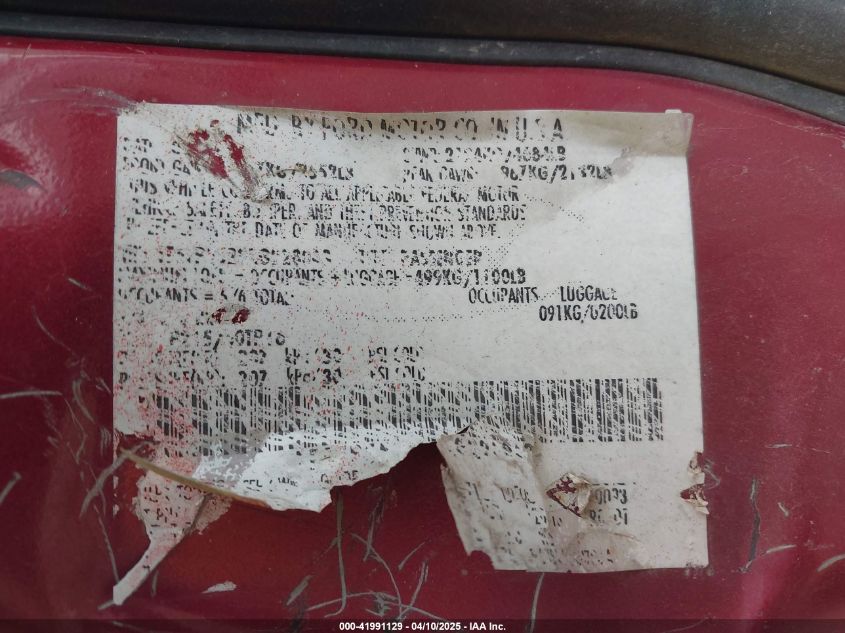 2002 Ford Taurus Ses VIN: 1FAFP55292G228043 Lot: 41991129