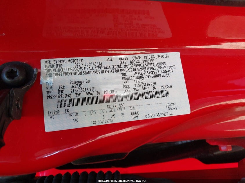 2015 FORD FOCUS SE - 1FADP3F29FL335407