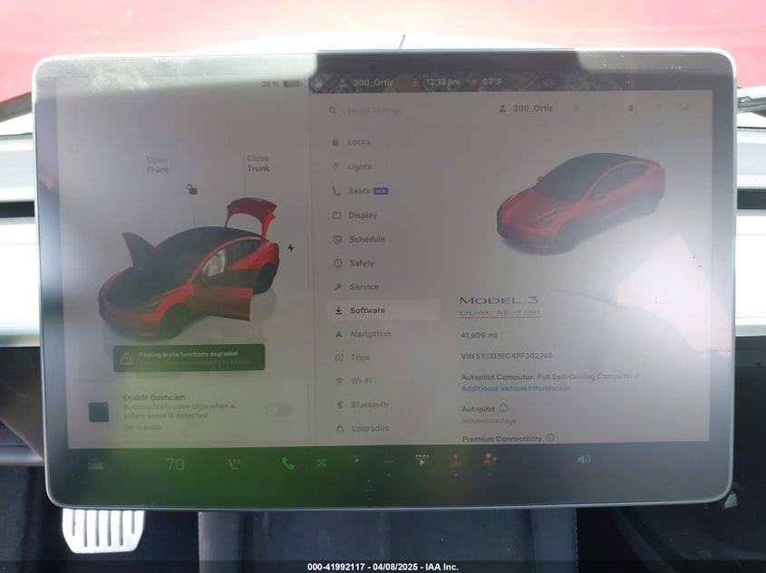 2023 TESLA MODEL 3 VIN: 5YJ3E1EC4PF382746