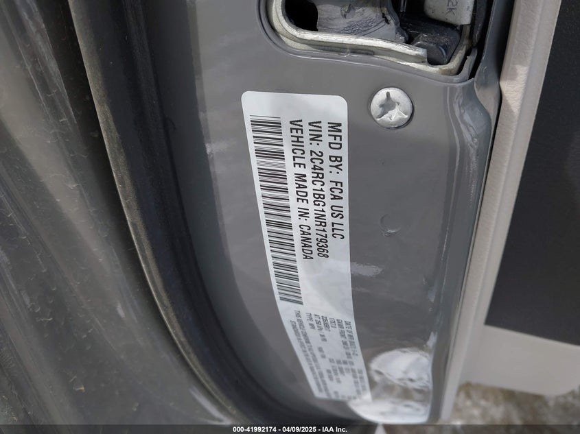 2022 CHRYSLER PACIFICA TOURING L - 2C4RC1BG1NR179368