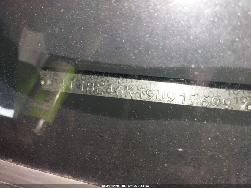 2009 Toyota Camry Le VIN: 4T1BE46K19U917699 Lot: 41992690