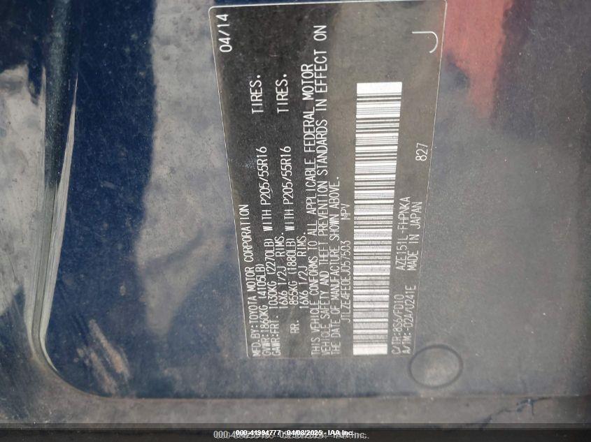 2014 SCION XB VIN: JTLZE4FE0EJ057503