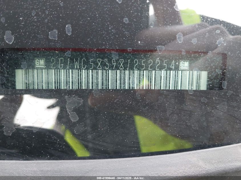 2008 Chevrolet Impala Lt VIN: 2G1WC583981252254 Lot: 41996446