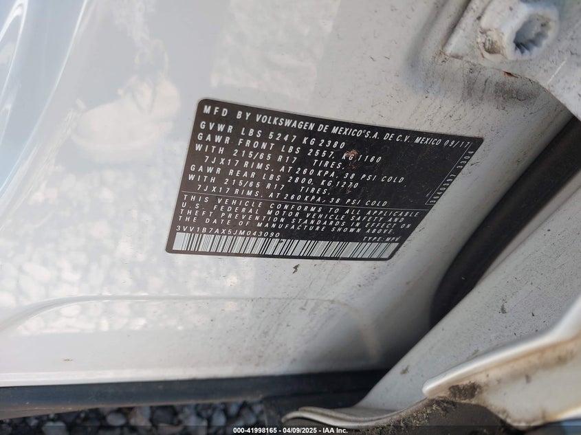 2018 VOLKSWAGEN TIGUAN 2.0T S - 3VV1B7AX5JM043090