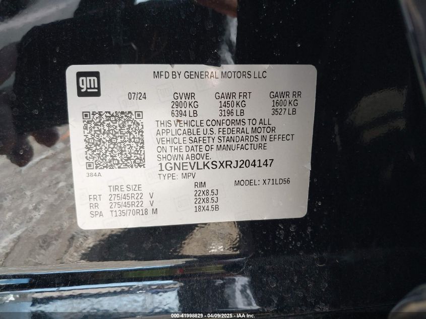 2024 Chevrolet Traverse - 1GNEVLKSXRJ204147