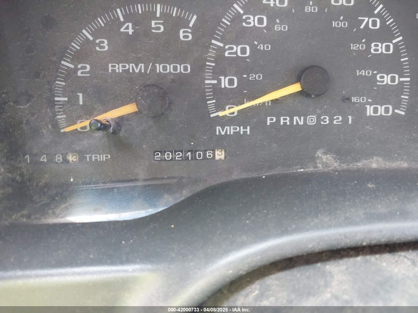 1997 Chevrolet Tahoe Ls VIN: 1GNEK13R6VJ443195 Lot: 42000733