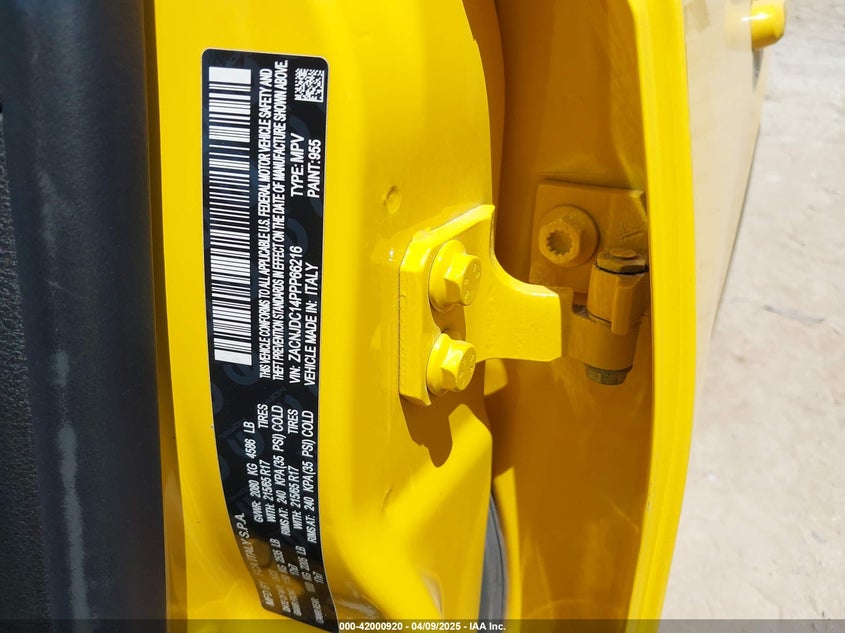 2023 JEEP RENEGADE(VIN: ZACNJDC14PPP66216
