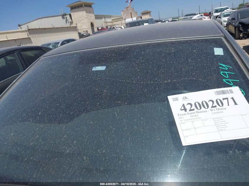 2012 DODGE CHARGER VIN: 2C3CDXBG5CH219805