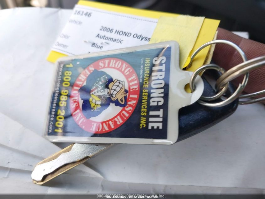 2006 Honda Odyssey Ex-L VIN: 5FNRL38696B124772 Lot: 42002602