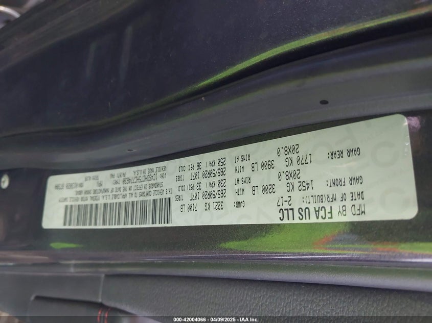 2017 DODGE DURANGO R/T RWD - 1C4SDHCT5HC774630