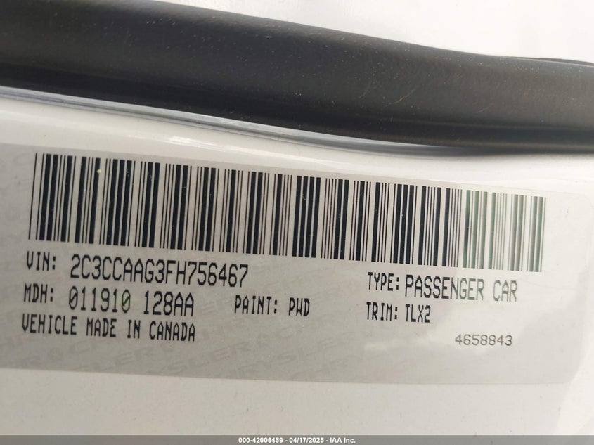 2015 CHRYSLER 300 LIMITED - 2C3CCAAG3FH756467