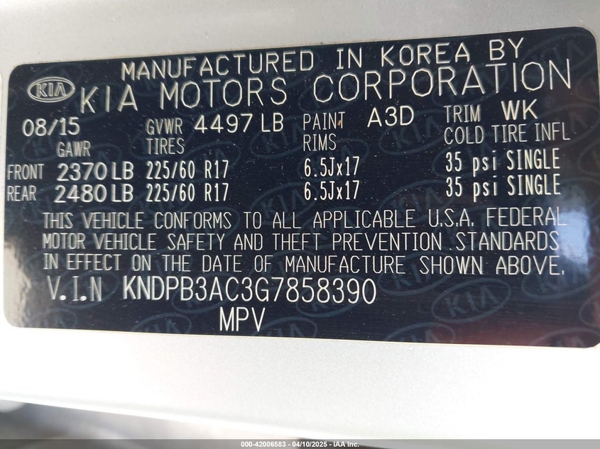 2016 KIA SPORTAGE LX - KNDPB3AC3G7858390