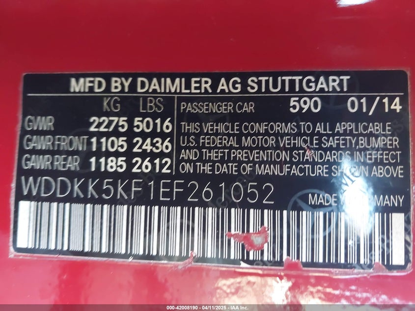 2014 MERCEDES-BENZ E 350 - WDDKK5KF1EF261052