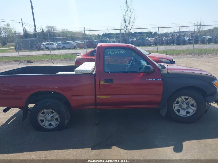 2001 Toyota Tacoma Base (A4) VIN: 5TENL42N51Z771682 Lot: 42008274