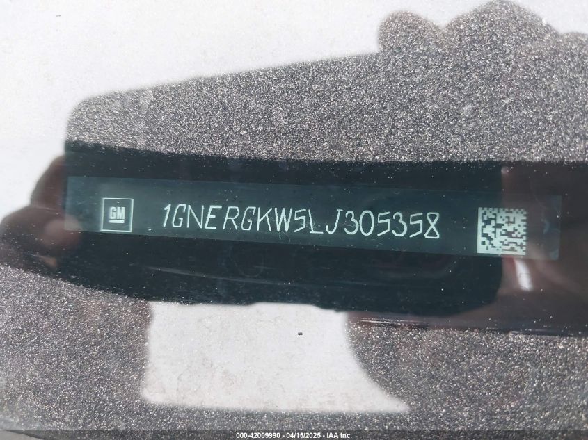 2020 Chevrolet Traverse Fwd Lt Cloth VIN: 1GNERGKW5LJ305358 Lot: 42009990